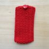 Červené háčkované pouzdro na mobil (háčkovaný obal na mobil)