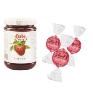 Jahoda set (jahodový set) pralinky