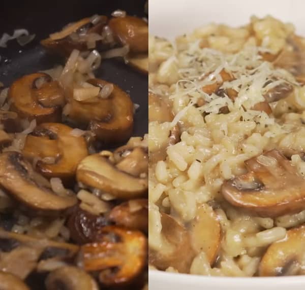 Žampionové rizoto (žampionové rizoto recept)